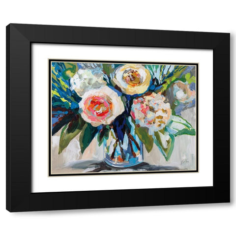 Flourish Black Modern Wood Framed Art Print with Double Matting by Vertentes, Jeanette