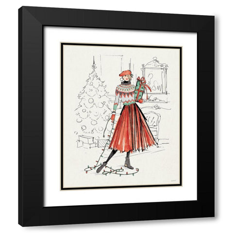 Holiday Fashionistas II Black Modern Wood Framed Art Print with Double Matting by Tavoletti, Anne