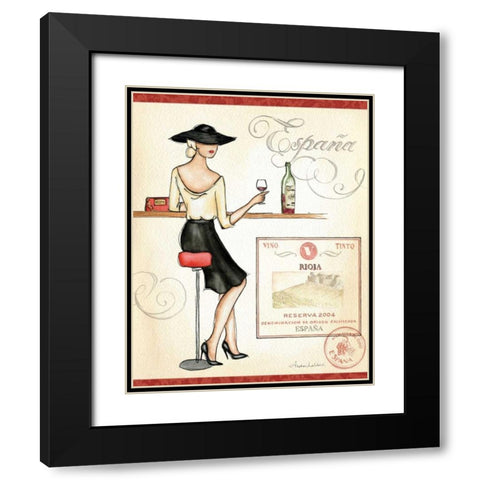 Wine Event I Black Modern Wood Framed Art Print with Double Matting by Laliberte, Andrea