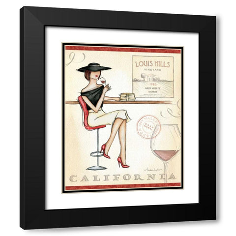 Wine Event II Black Modern Wood Framed Art Print with Double Matting by Laliberte, Andrea