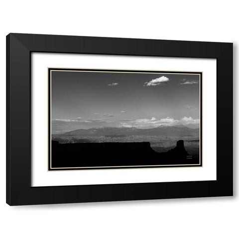 Southwest Layers BW Black Modern Wood Framed Art Print with Double Matting by Larson, Nathan