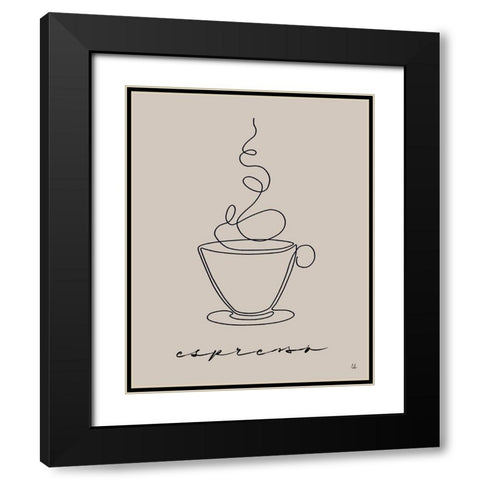 Cafe Espresso Black Modern Wood Framed Art Print with Double Matting by Adams, Sarah