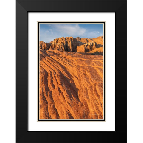 Cross Bed Sandstone Black Modern Wood Framed Art Print with Double Matting by Majchrowicz, Alan