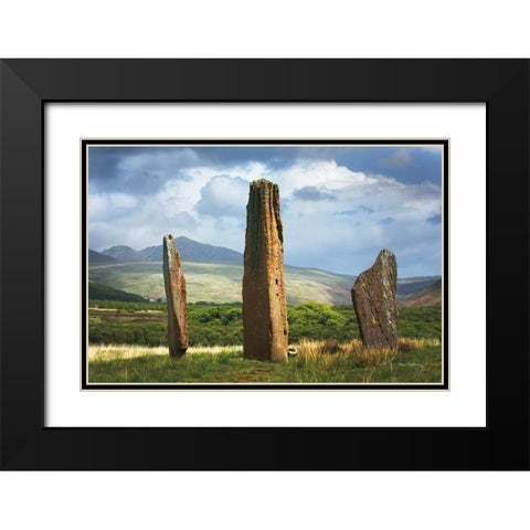 Machrie Moor Standing Stones Black Modern Wood Framed Art Print with Double Matting by Majchrowicz, Alan