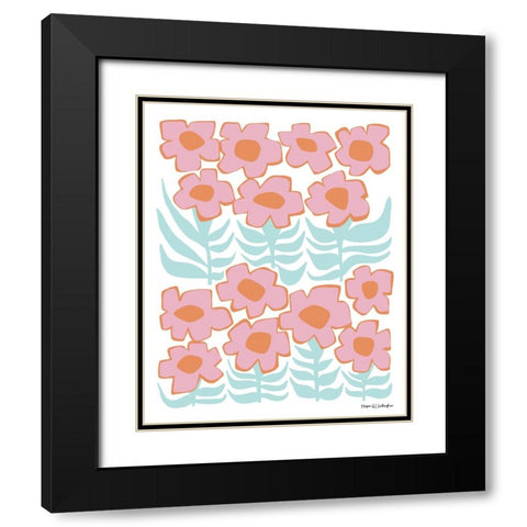 Flower Power III Light Pastel Black Modern Wood Framed Art Print with Double Matting by Gallagher, Megan