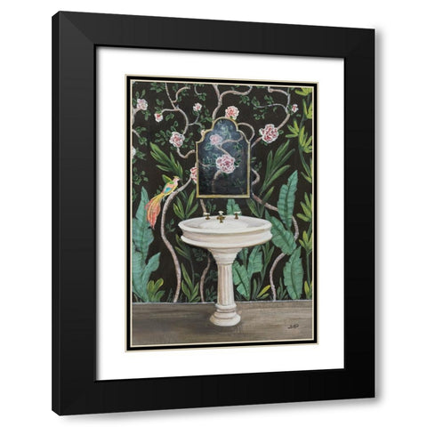 Botanical Bath I Black Modern Wood Framed Art Print with Double Matting by Purinton, Julia