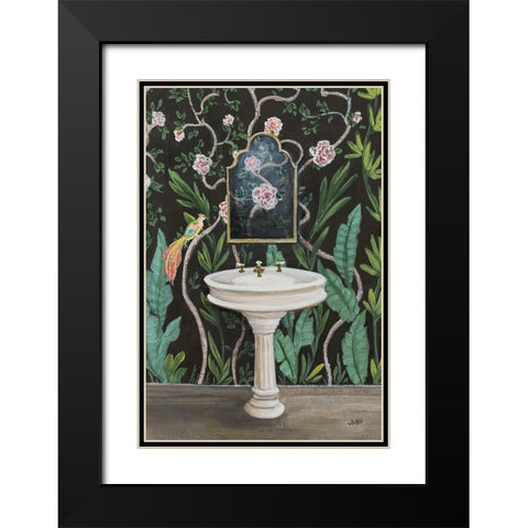 Botanical Bath I Black Modern Wood Framed Art Print with Double Matting by Purinton, Julia