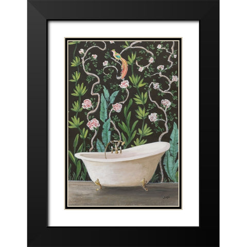 Botanical Bath II Black Modern Wood Framed Art Print with Double Matting by Purinton, Julia