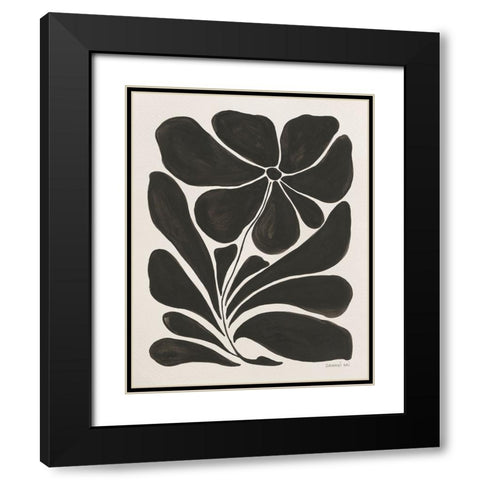 Blooming Joy I Black Modern Wood Framed Art Print with Double Matting by Nai, Danhui