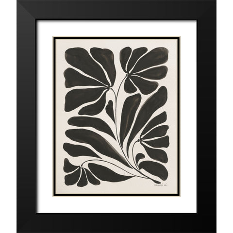 Blooming Joy II Black Modern Wood Framed Art Print with Double Matting by Nai, Danhui