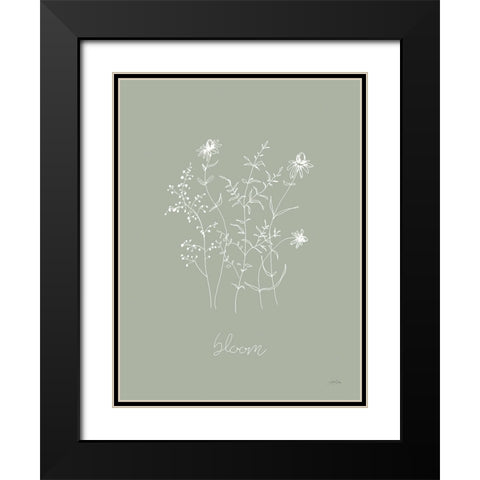 Delicate Wildflowers III Black Modern Wood Framed Art Print with Double Matting by Pete, Katrina