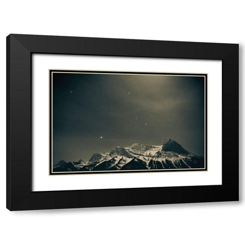 Orion Black Modern Wood Framed Art Print with Double Matting by Larson, Nathan