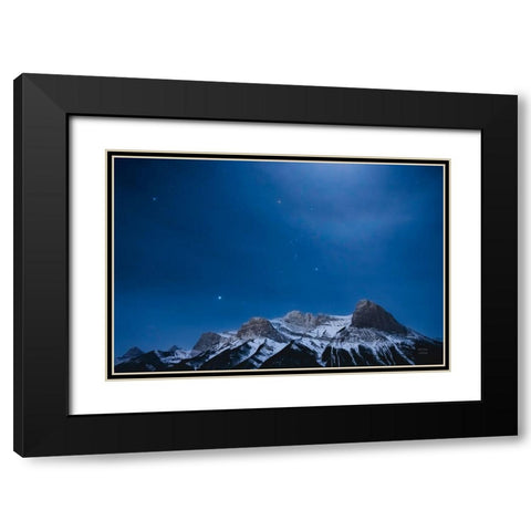 Orion Bright Black Modern Wood Framed Art Print with Double Matting by Larson, Nathan