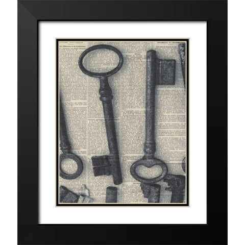Parisian Keys I - Crop Black Modern Wood Framed Art Print with Double Matting by Olivier, Marc