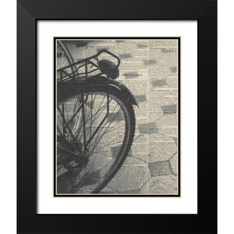 La Bicyclette III - Crop Black Modern Wood Framed Art Print with Double Matting by Olivier, Marc