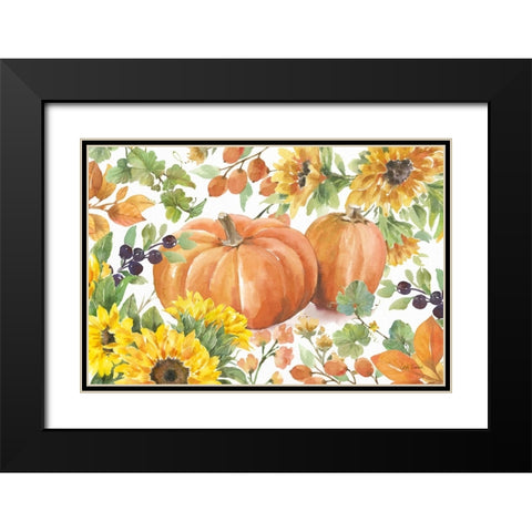 Autumn Breeze III Black Modern Wood Framed Art Print with Double Matting by Trimbach, Leslie