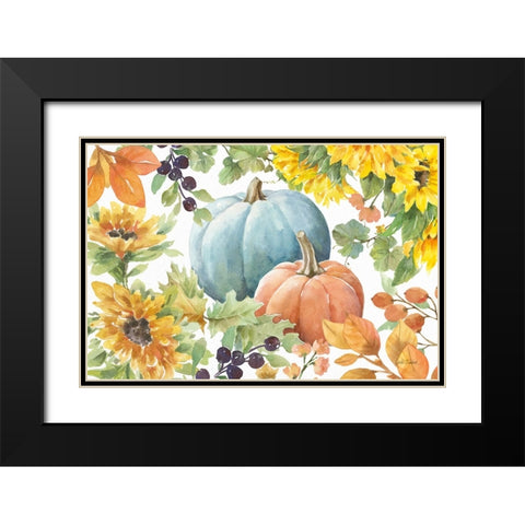 Autumn Breeze IV Black Modern Wood Framed Art Print with Double Matting by Trimbach, Leslie