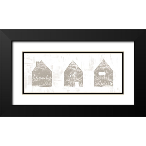 Home Sweet Home I Black Modern Wood Framed Art Print with Double Matting by Adams, Sarah