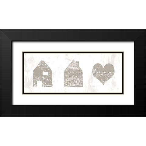Home Sweet Home II Black Modern Wood Framed Art Print with Double Matting by Adams, Sarah