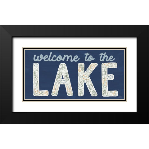 Lakeside Days IX Blue Black Modern Wood Framed Art Print with Double Matting by Marshall, Laura