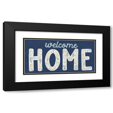 Lakeside Days X Blue Black Modern Wood Framed Art Print with Double Matting by Marshall, Laura