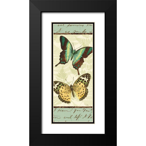 Butterfly Patchwork I Black Modern Wood Framed Art Print with Double Matting by Pela Studio