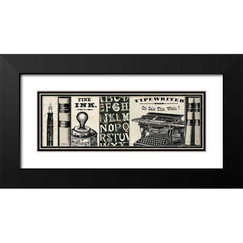 Librarian II Black Modern Wood Framed Art Print with Double Matting by Pela Studio