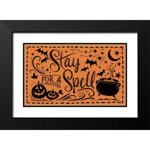 Halloween Thoughts I Black Modern Wood Framed Art Print with Double Matting by Tavoletti, Anne