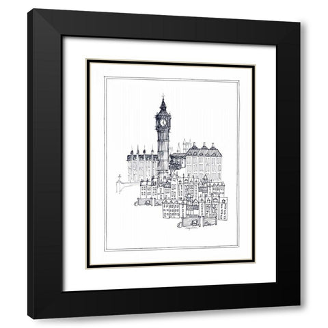 Big Ben Black Modern Wood Framed Art Print with Double Matting by Tillmon, Avery