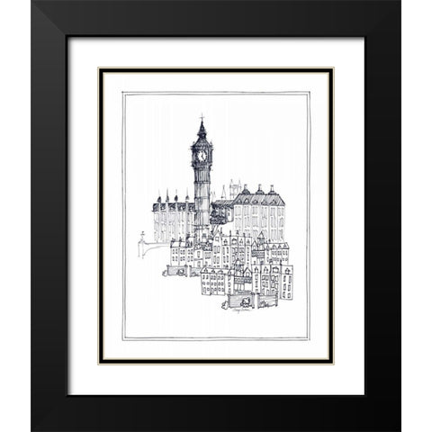 Big Ben Black Modern Wood Framed Art Print with Double Matting by Tillmon, Avery