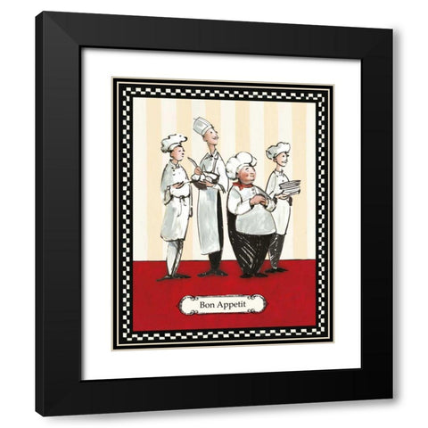 Bon Appetit Black Modern Wood Framed Art Print with Double Matting by Tillmon, Avery
