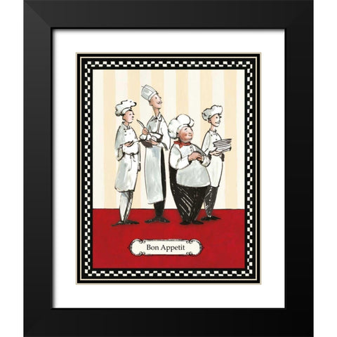 Bon Appetit Black Modern Wood Framed Art Print with Double Matting by Tillmon, Avery