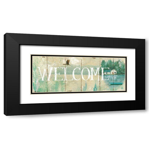 Waterside Lodge III Black Modern Wood Framed Art Print with Double Matting by Brissonnet, Daphne