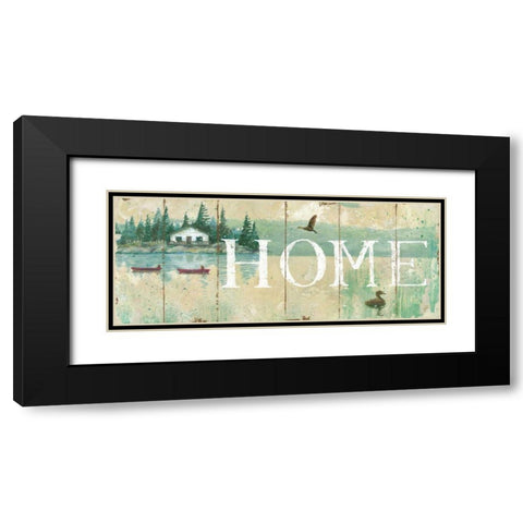 Waterside Lodge IV Black Modern Wood Framed Art Print with Double Matting by Brissonnet, Daphne