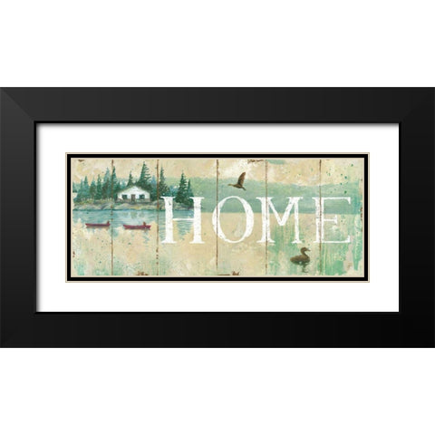 Waterside Lodge IV Black Modern Wood Framed Art Print with Double Matting by Brissonnet, Daphne