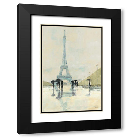 April in Paris Black Modern Wood Framed Art Print with Double Matting by Tillmon, Avery