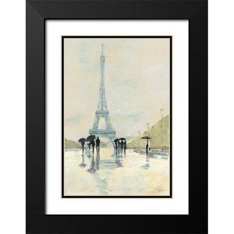 April in Paris Black Modern Wood Framed Art Print with Double Matting by Tillmon, Avery