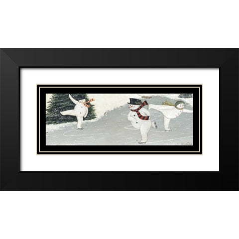 Dashing V Black Modern Wood Framed Art Print with Double Matting by Brown, David Carter