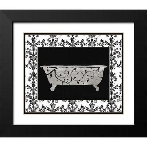 Paris Hotel Tub III Black Modern Wood Framed Art Print with Double Matting by Glass, Susan Eby