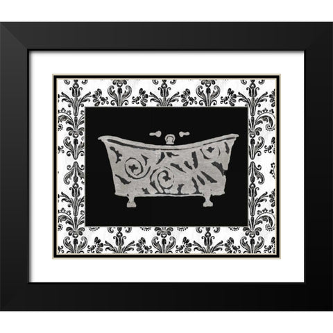 Paris Hotel Tub IV Black Modern Wood Framed Art Print with Double Matting by Glass, Susan Eby