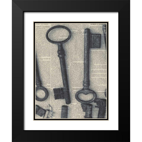 Parisian Keys I Black Modern Wood Framed Art Print with Double Matting by Olivier, Marc
