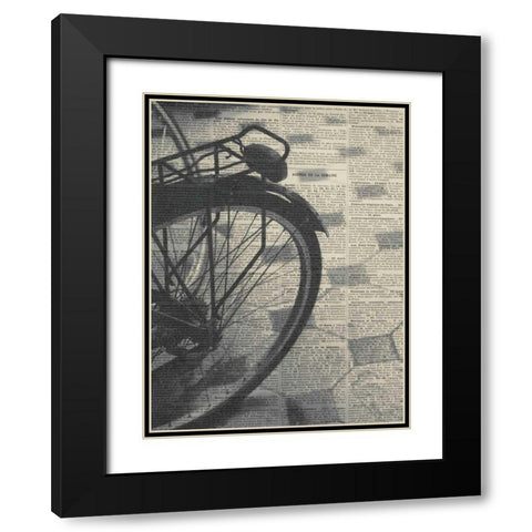 La Bicyclette III Black Modern Wood Framed Art Print with Double Matting by Olivier, Marc