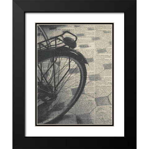 La Bicyclette III Black Modern Wood Framed Art Print with Double Matting by Olivier, Marc