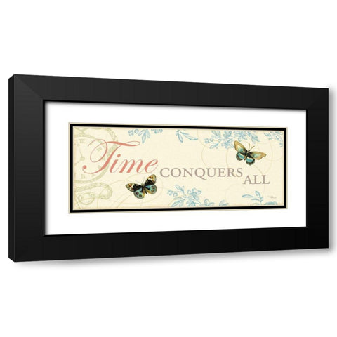 Time Flies II Black Modern Wood Framed Art Print with Double Matting by Pela Studio