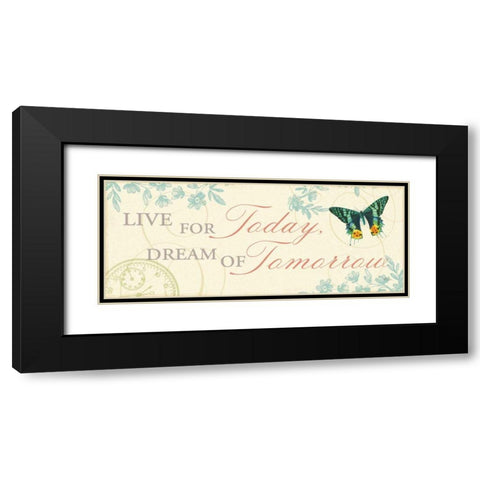 Time Flies III Black Modern Wood Framed Art Print with Double Matting by Pela Studio