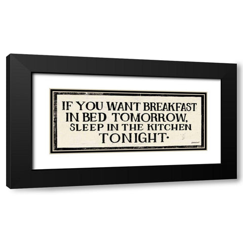 Breakfast in Bed Black Modern Wood Framed Art Print with Double Matting by Lovell, Kathrine