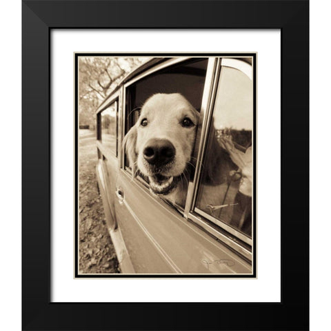 Are we there yet Black Modern Wood Framed Art Print with Double Matting by Dratfield, Jim