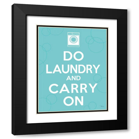 Laundry On I Black Modern Wood Framed Art Print with Double Matting by Pela Studio