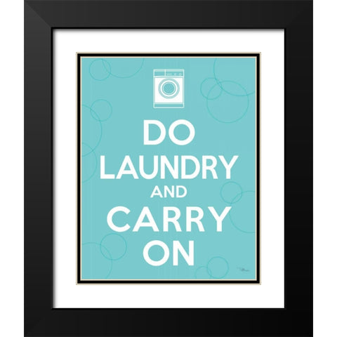 Laundry On I Black Modern Wood Framed Art Print with Double Matting by Pela Studio