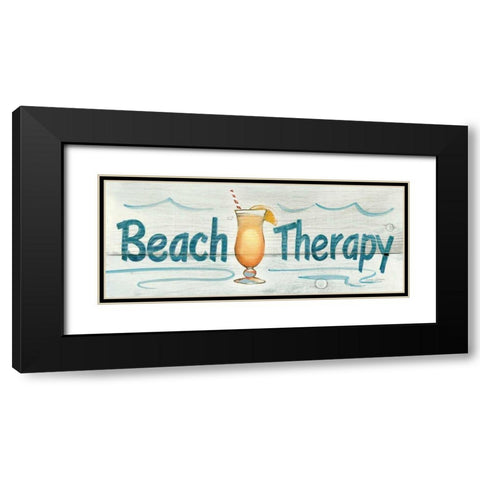 Beach Therapy - In Color Black Modern Wood Framed Art Print with Double Matting by Tillmon, Avery
